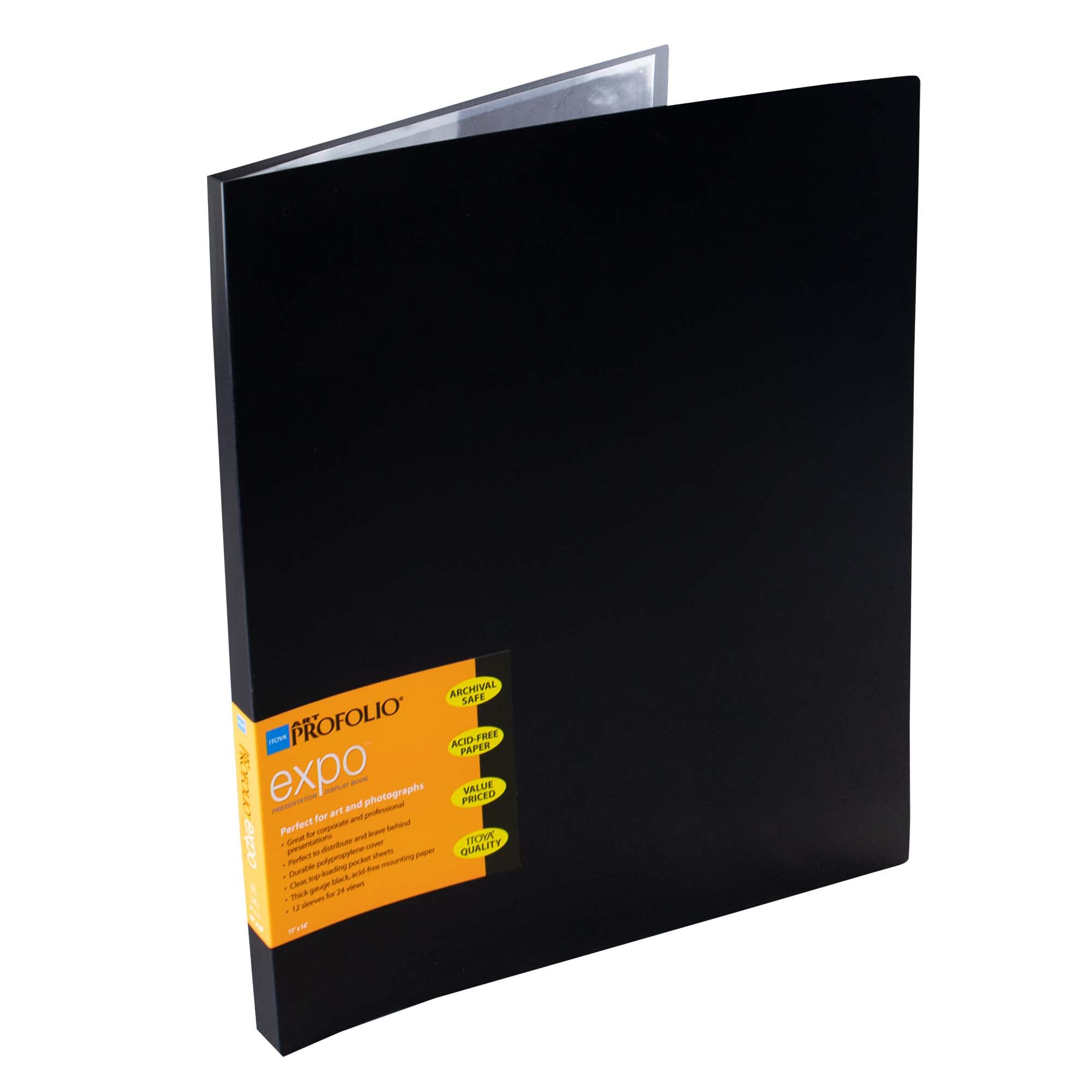 Itoya Xp-12-11 Art Profolio Expo 11X14In. Art Size 12 Page/24 View Design Black -Like New