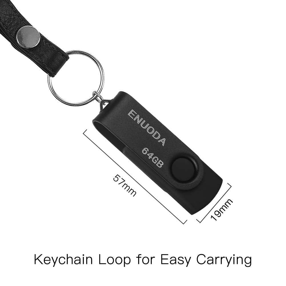 Enuoda 64Gb Usb Flash Drive 2 Pack 64Gb Thumb Drives Swivel Design Usb 2.0 Memory Stick Jump Drive Pen Drive For Storage And Bac