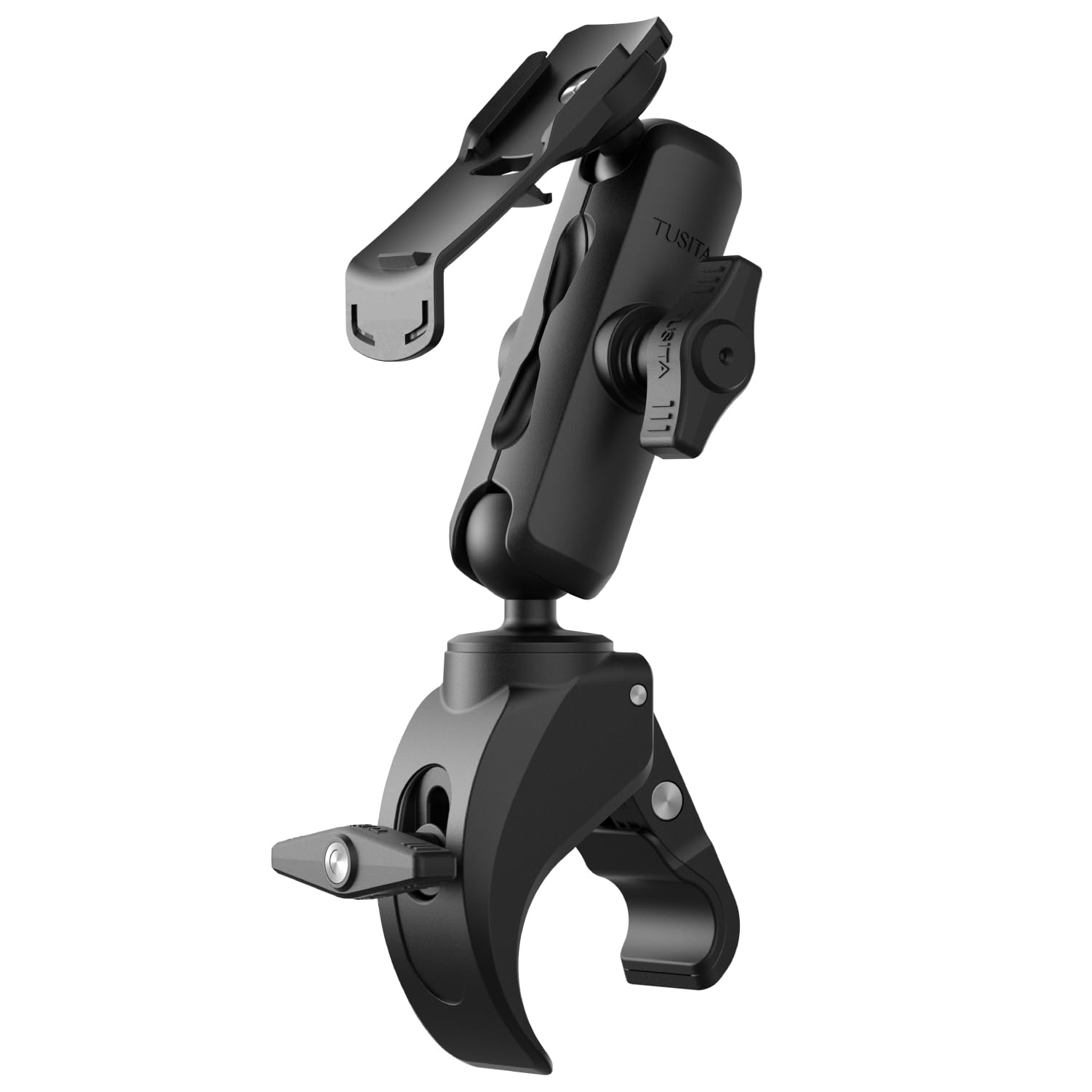 Tusita Motorcycle Atv/Utv Mount Compatible With Garmin Handheld Gps   Claw Clamp Base, Medium Arm