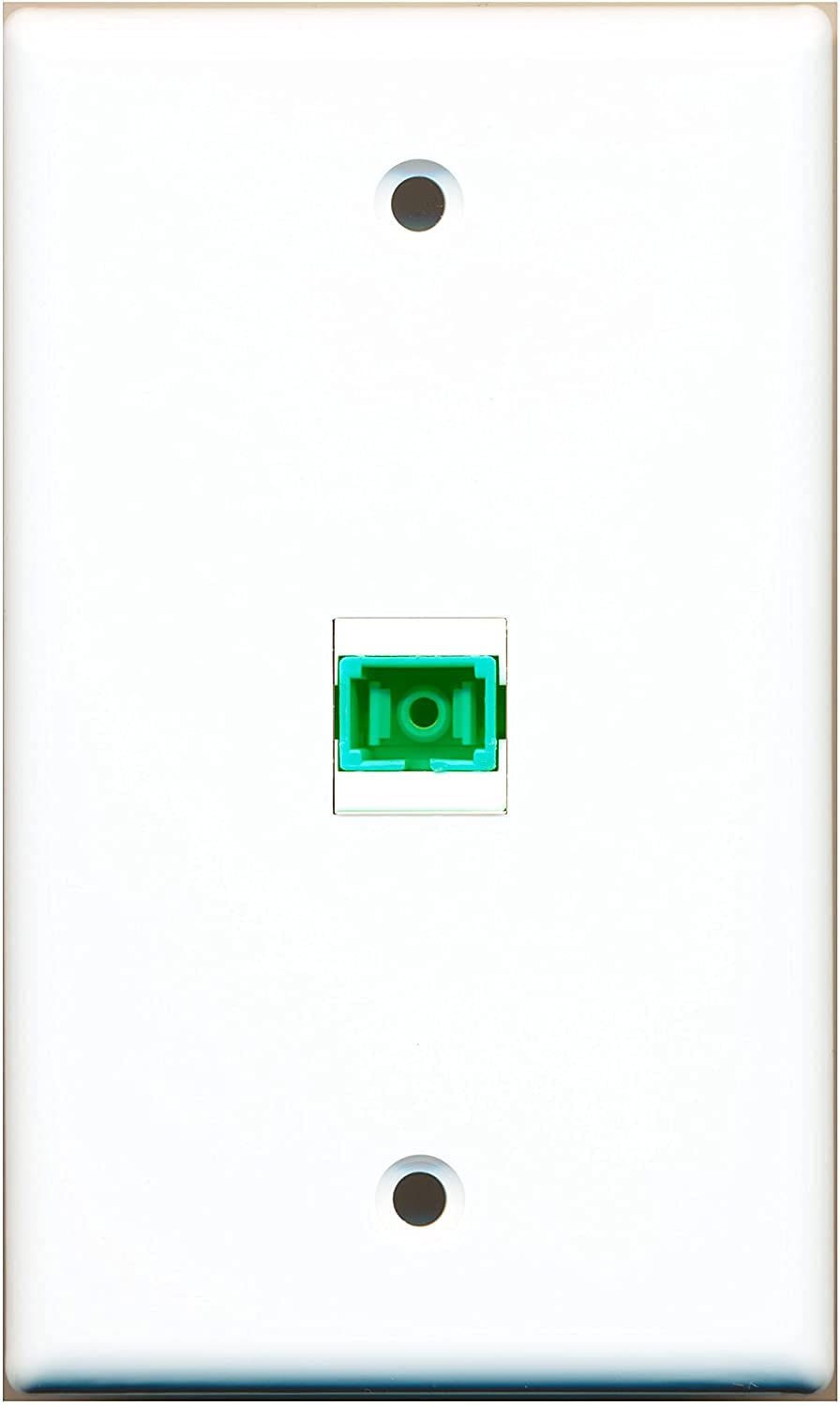 Riteav   1 Port Fiber Sc Apc Simplex Wall Plate   Bracket Included