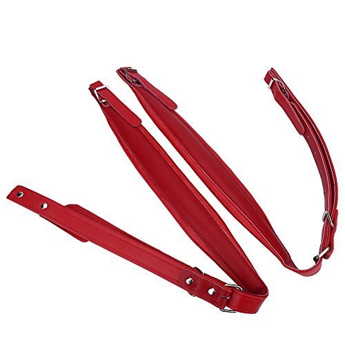 Accordion Straps, Soft Adjustable Synthetic Pu Accordion Shoulder Straps For 16 120 Bass Accordion(Red) Accordion Straps Accordi