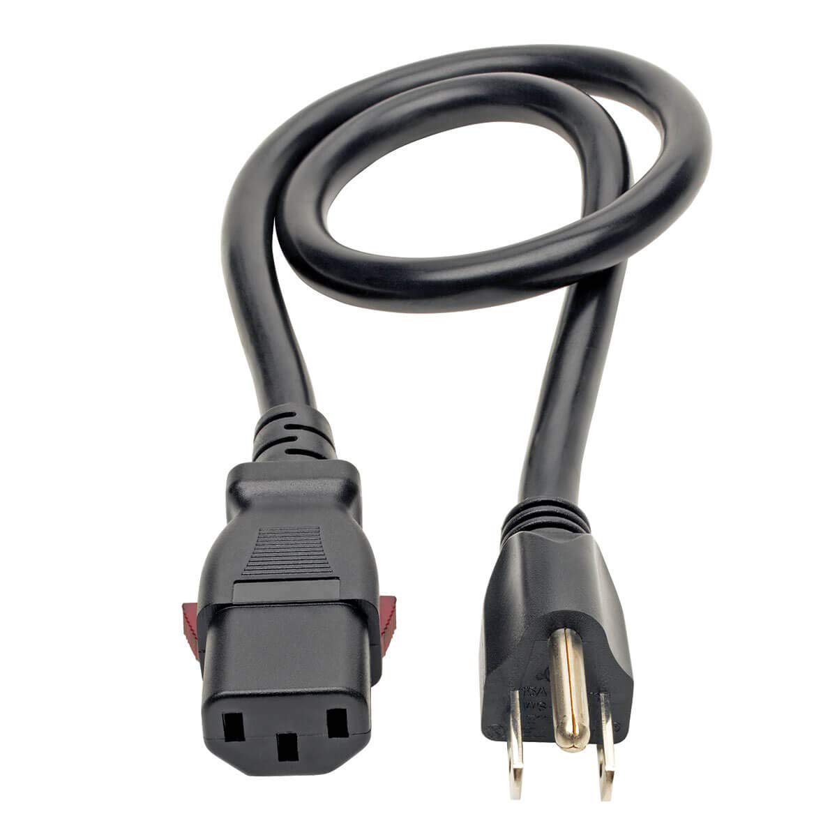 2'Power Ext Cord 5 15P C13 Blk