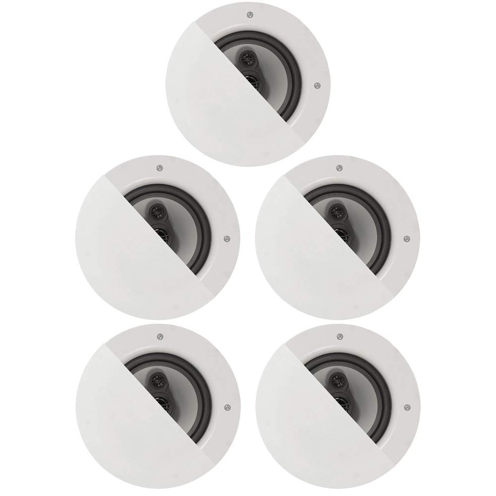 Acoustic Audio CSic64 Frameless 6.5 in Ceiling 5 Speaker Set 3 Way Home Theater Speakers, CSic64-5S
