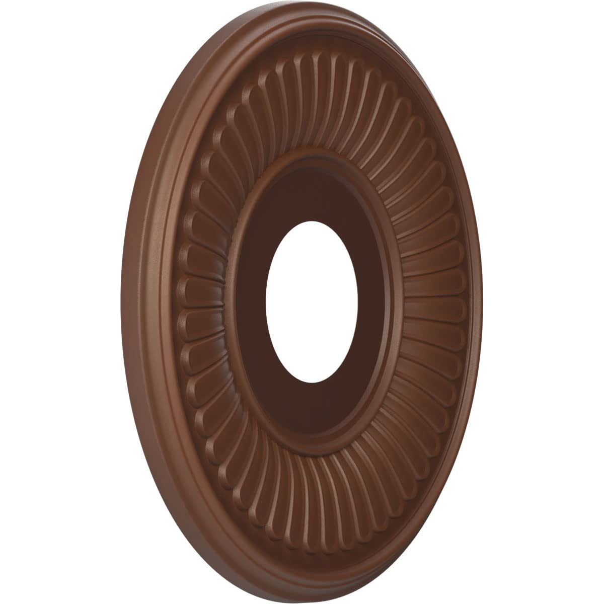 Ekena Millwork Cmp13Bedru Berkshire Thermoformed Pvc Ceiling Medallion (Fits Canopies Up To 5 3/4), 13Od X 3 1/2Id X 3/4P, Unive