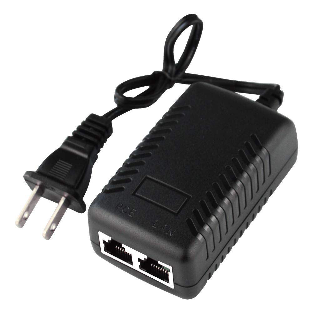 48V Poe Injector Adapter Power Supply,10/100Mbps Ieee 802.3Af Compliant, For Most Cisco/Polycom/Aastra Phones And More