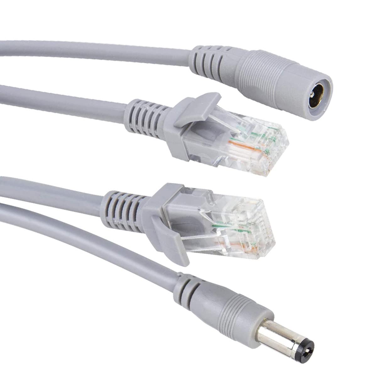 Priaolker 10M/33Ft Ethernet Cctv Cable, Cat 5 Rj45 + 2.1X5.5Mm Dc Power Cord, For Cctv Security Camera Surveillance System Ip Ca