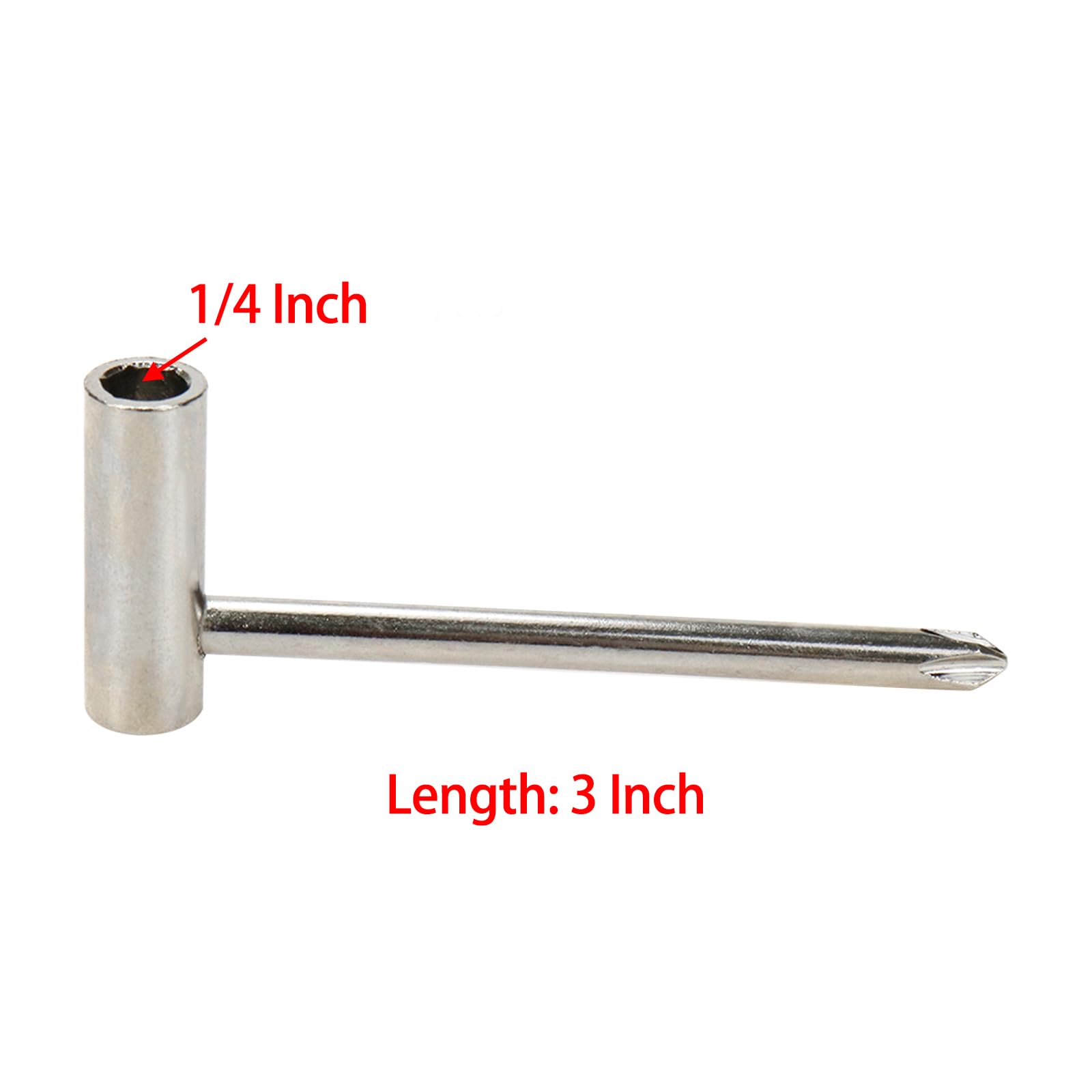 Savagrow Taylor Guitar Truss Rod Wrench 1/4'' Nut Driver With Cross Screwdriver Metal Adjustment Wrench