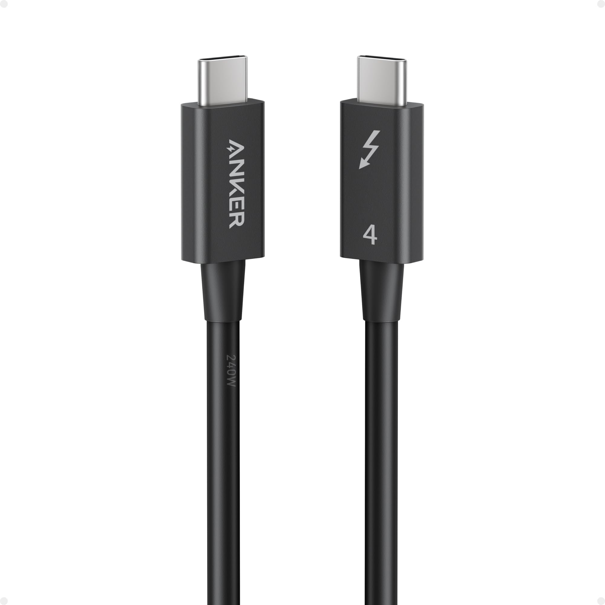 Anker Thunderbolt 4 Certified USB C to USB C Cable, 8K/4K Display/40Gbps Compatible with USB4, Thunderbolt 4/3, for MacBook, iPh