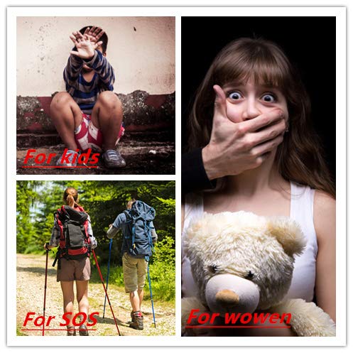 Portable Mini Motion Detector Alarm + 120Db Ear Piercing Siren + Sos Led Light, Hotel Door Room Security Device For Female Women