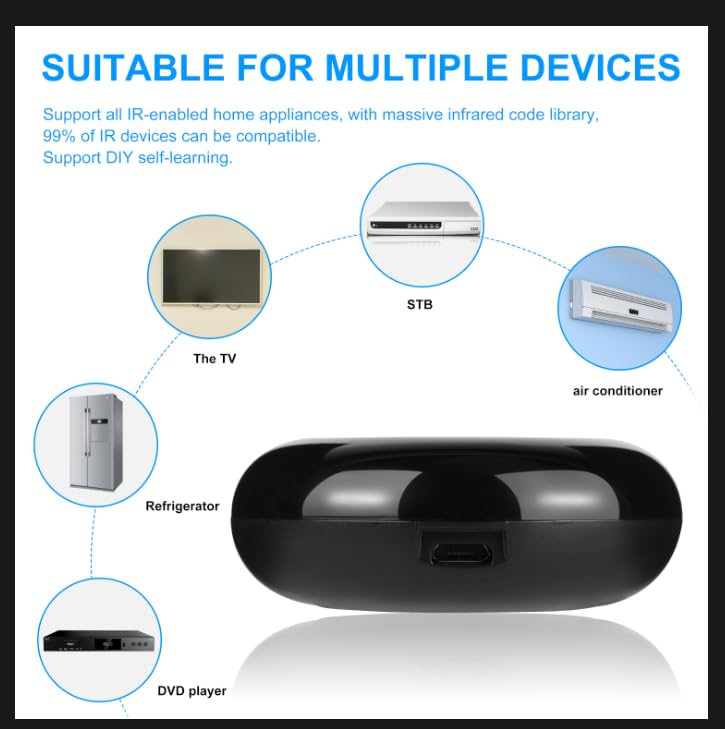 Ujv 2022 Wifi All In One Control Hub,Remote Blaster,Universal Infrared Gateway,For Smart Life/Tuya Smart Ufo Shape Remoter For T