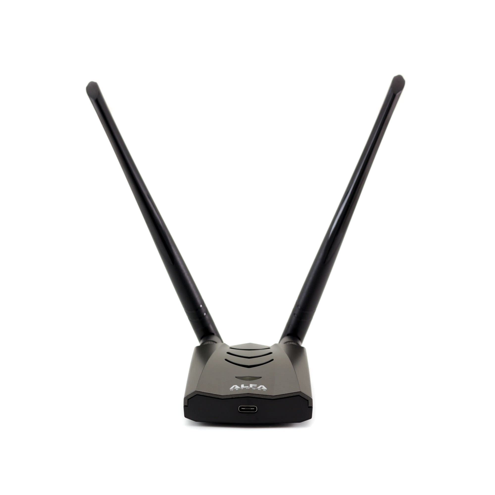 Alfa Long Range Dual Band Ac1200 Wireless Usb 3.0 Type C Wi Fi Adapter W/2X 5Dbi External Antennas   2.4Ghz 300Mbps/5Ghz 867Mbps