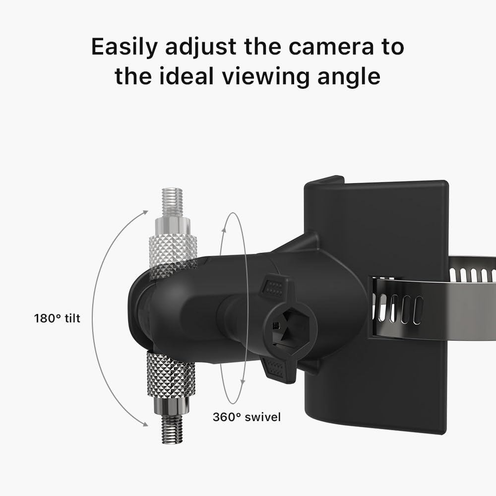 Holicfun No Drill Outdoor Security Camera Pole Mount, Universally Compatible With Ring, Blink, Eufy, Wyze, Arlo, Google Nest, Si