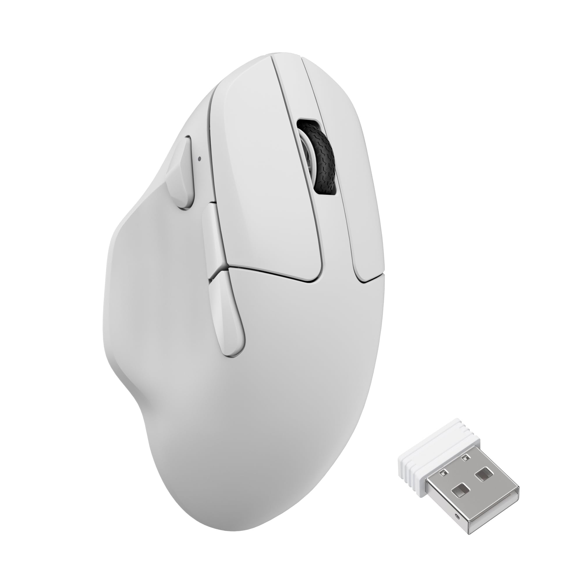Keychron M7 Wireless Computer Mouse, 26K DPI Optical Computer Mouse, 2.4 GHz/Bluetooth/Wired with Macro Button 63g Lightweight E
