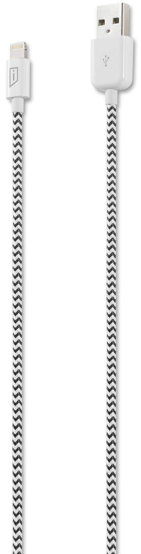 iStore Lightning Sync/Charge Woven Cable 3.9 Feet, Black/White (ACC99411CAI)