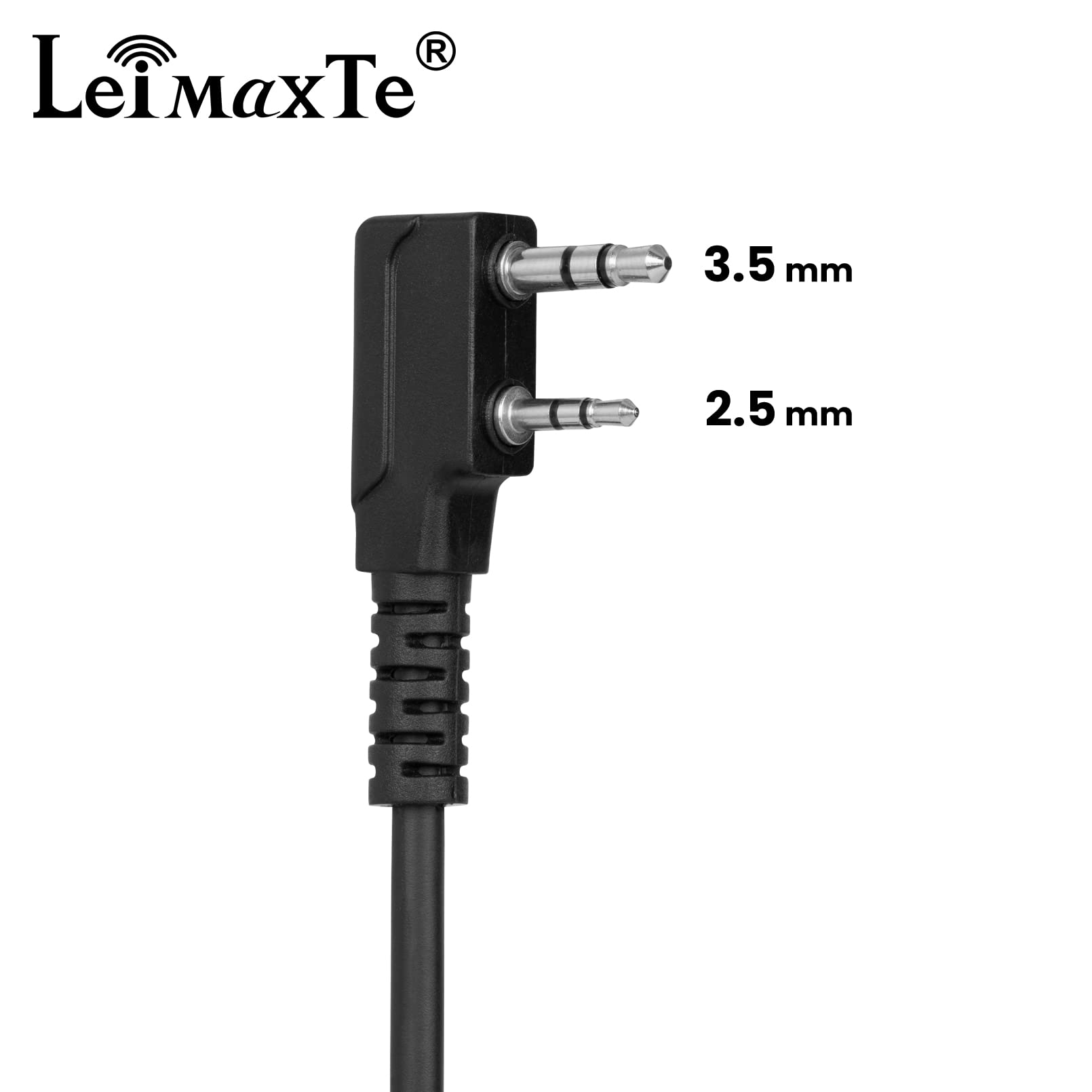 Leimaxte Two Way Radio Speaker Microphone Compatible With Baofeng Uv 5R Bf 888S Retevis Kenwood Puxing Wouxun 2 Pin Walkie Talkie With Ptt And 3.5Mm Jack, Camouflage Purple