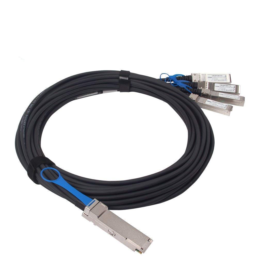 10Gtek 100G Qsfp28 To 4X 25G Sfp28 Breakout Dac Passive Direct Attach Copper Twinax Cable For Cisco Qsfp 4Sfp25G Cu3M, Ubiquiti,
