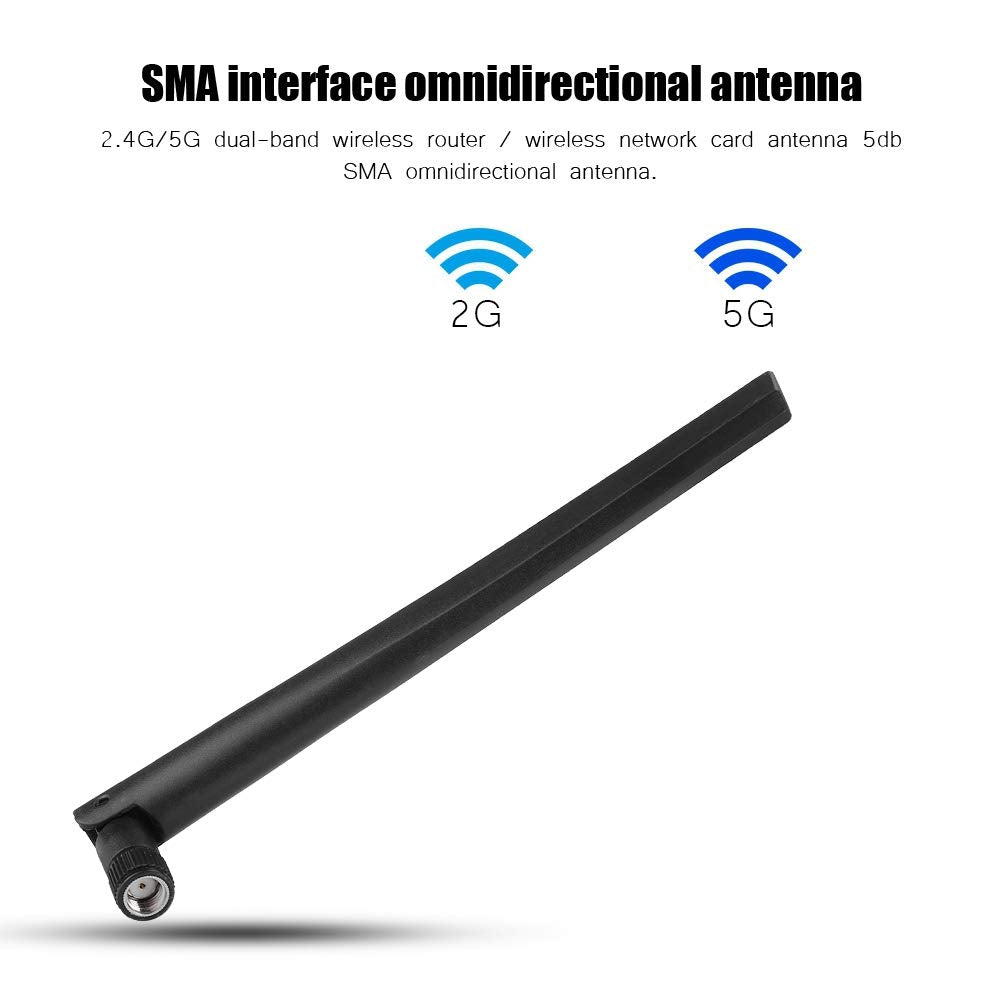 3Pcs Dual Band Router 5Dbi 2.4G/5G Antenna High Gain Sma Antenna Network Card External Antenna For For Lan/Router, Suitable For Asus Rt Ac68U Ac66U
