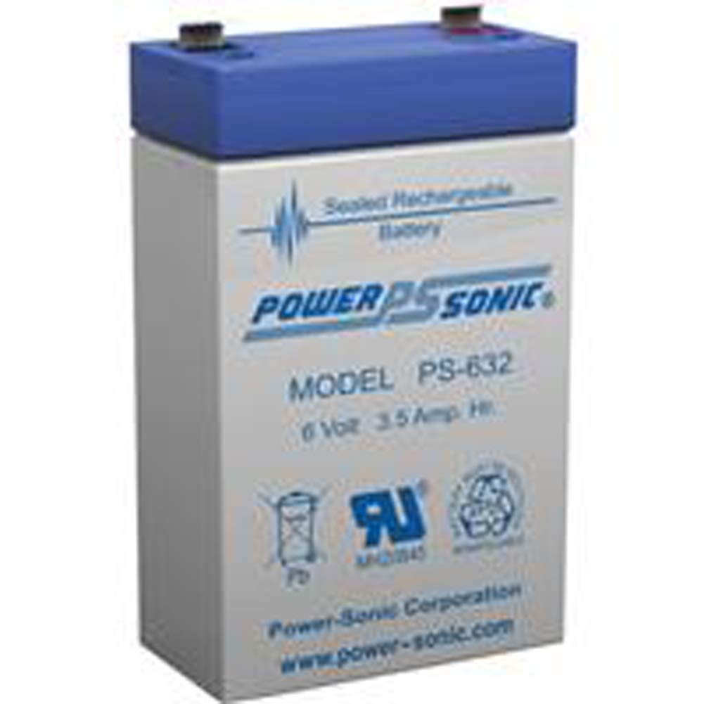 Power Sonic Ps 632 6Volt 3.5Ah Rechargeable Sla Battery