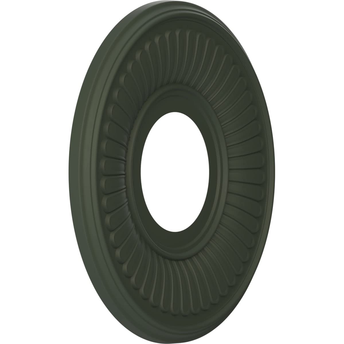 Ekena Millwork 10Od X 3 1/2Id X 3/4P Berkshire Thermoformed Pvc Ceiling Medallion (Fits Canopies Up To 4 1/2), Ultracover Satin