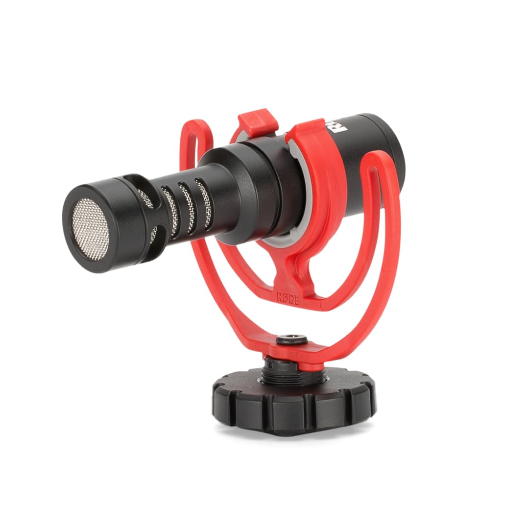 Rode Videomicro Compact On Camera Microphone With Rycote Lyre Shock Mount, Auxiliary, Black