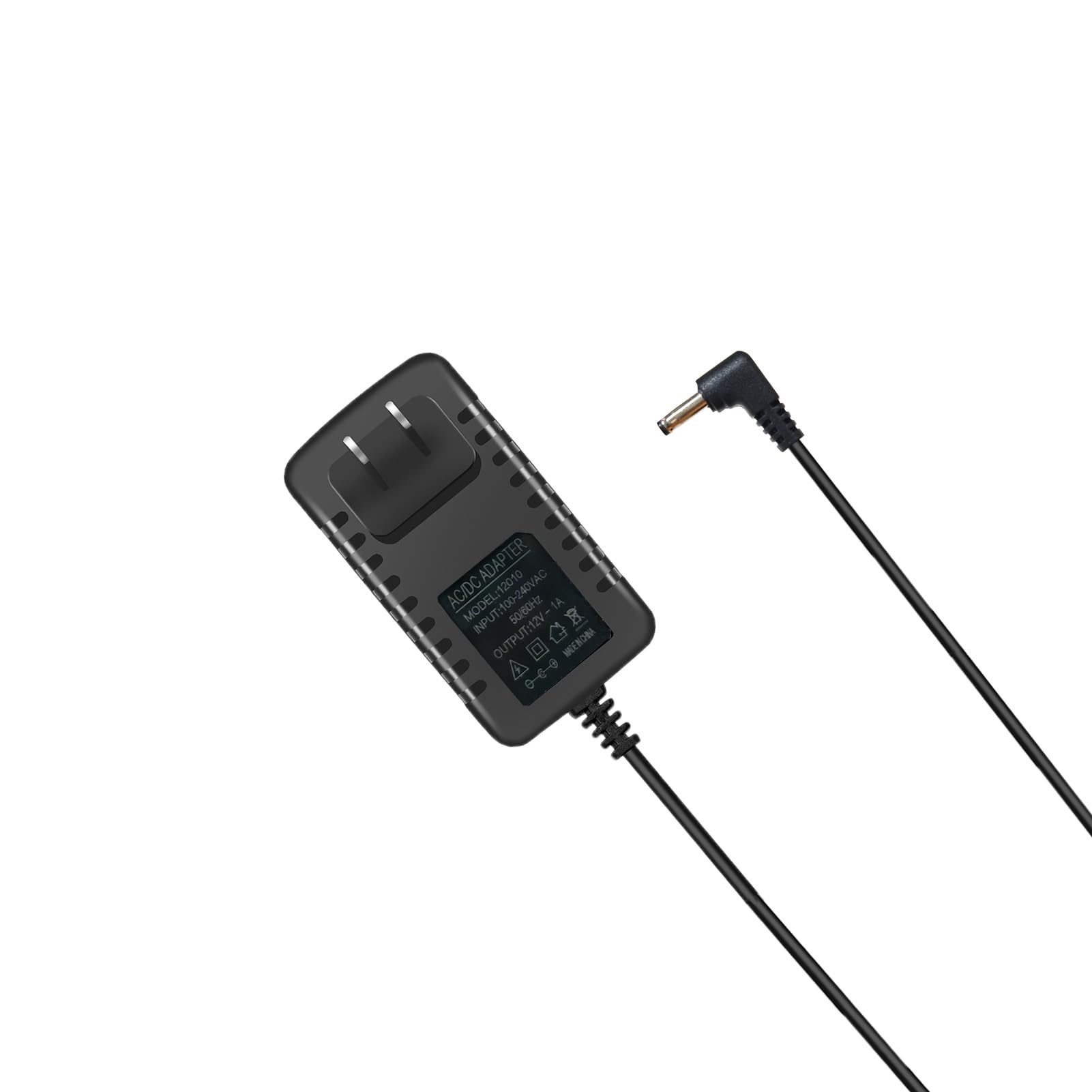 10 FT 12V 1A Power Supply Cord, Barrel Round Tip 3.5mm X 1.35 mm Charger, AC DC Adapter