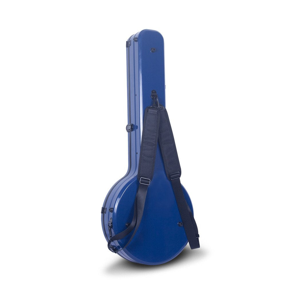 Crossrock Crf1000Bjnvbl Fiberglass Banjo Case, Fit For 5-Sting Resonator, Backpack Style In Navy Blue