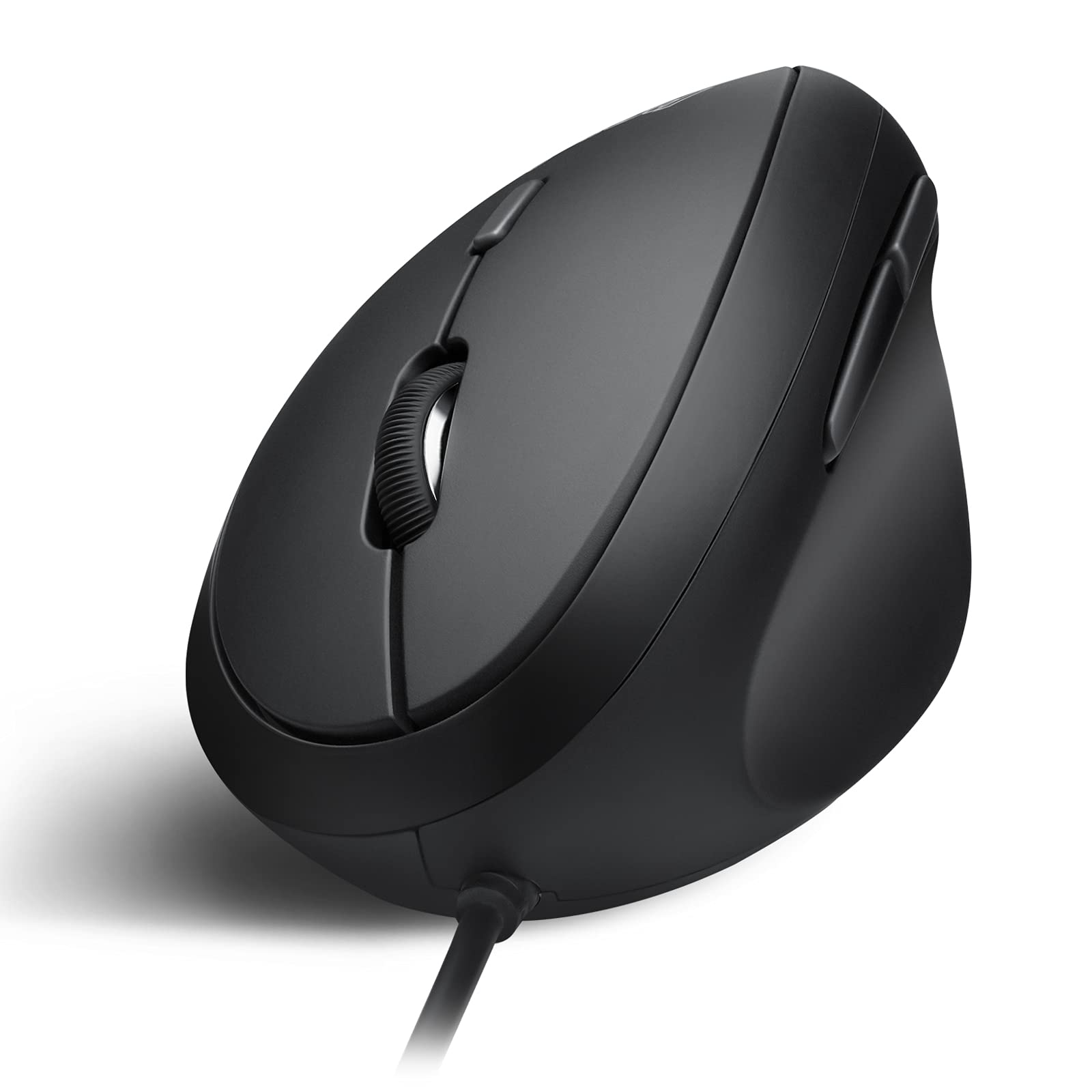 Perixx Perimice 519 Wired Ergonomic Vertical Mouse   Portable Small Design   105X67X58 Mm   Right Handed Black