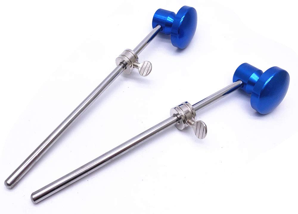 Jiayouy 2 Pieces Bass Drum Pedal Beater Aluminum Alloy Hammer Head Percussion Instrument Accessory Part Blue 2