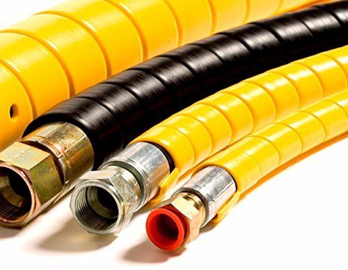 Caplugs Sppc Series   Safeplast Safe Spiral Pre Cut Spiral Wrap, Hose & Cable Protector, Black Hd Pe, 1.5'' Od X 12' Pre Cut Len