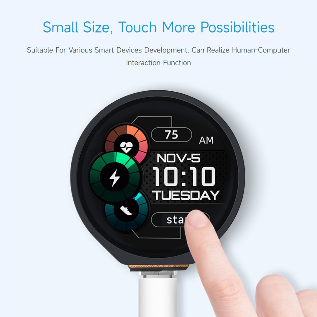 Waveshare Esp32 S3 Development Board, With 1.28Inch Round Touch Lcd, Compact Size, Accelerometer And Gyroscope Sensor