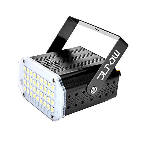 Jlpow White Strobe Light ,Super Bright 36 Led Strobe Light For Party ,Sound Activated And Speed Control Mini Dj Strobe Lights ,B