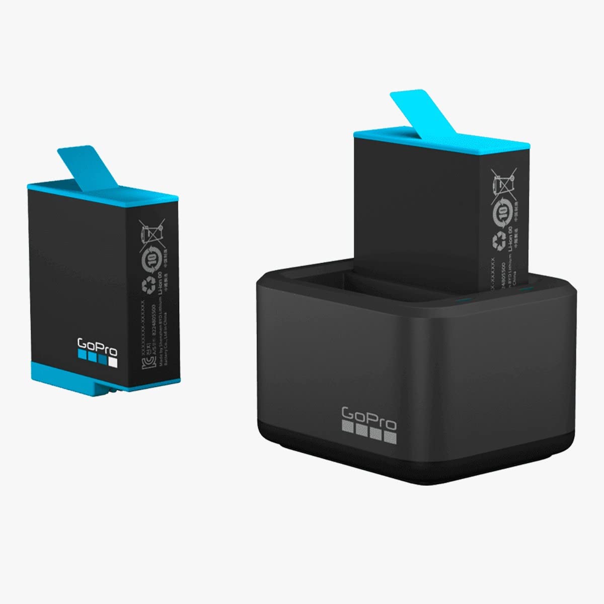 Dual Battery Charger + Battery (Hero10 Black/Hero9 Black)  Official Gopro Accessory (Addbd001)