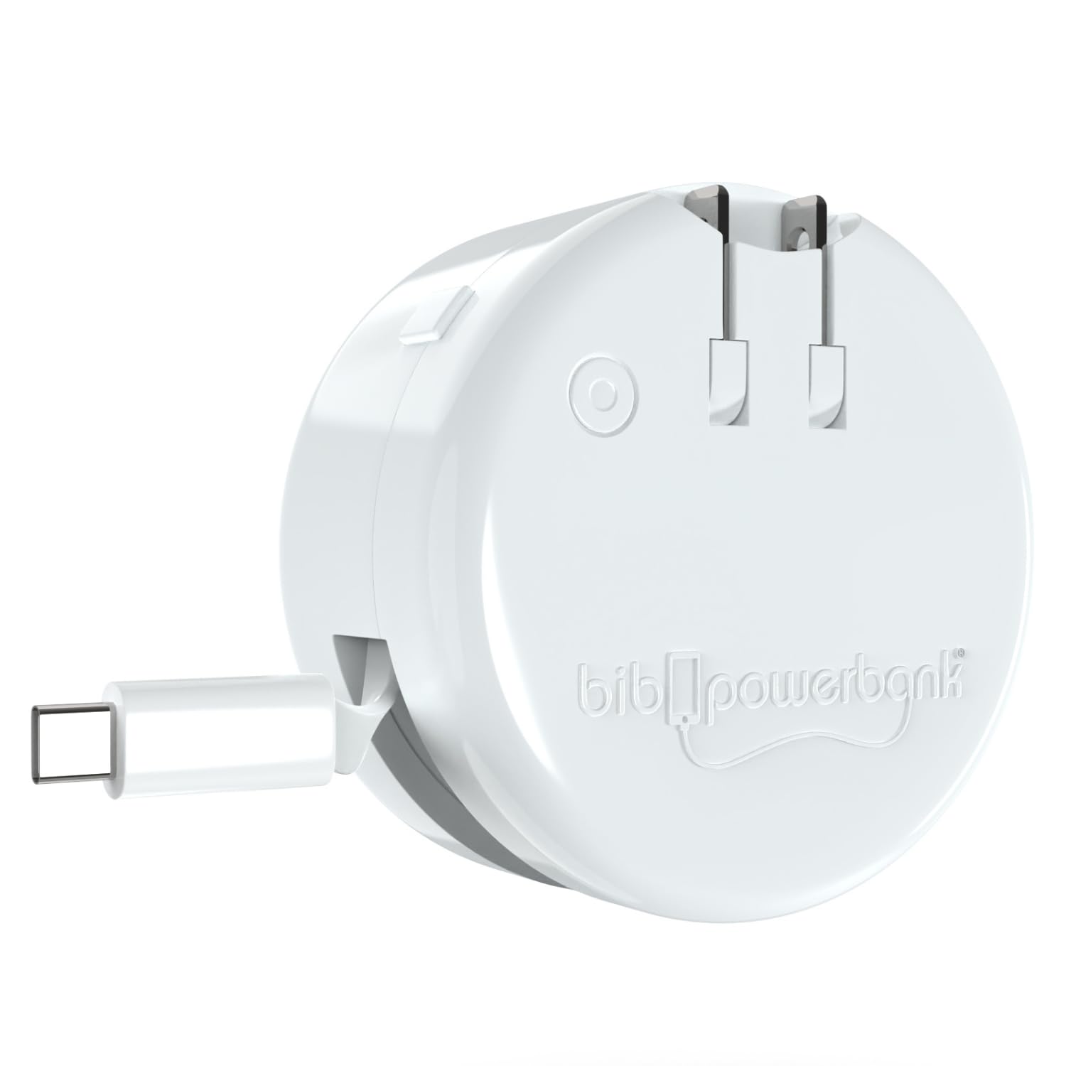Bibicord 4-in-1 USB-C Retractable Cable Wall Charger & Power Bank, Fast Charging for iPhone Air/17/17 Plus/17 Pro/17 Pro Max/16/