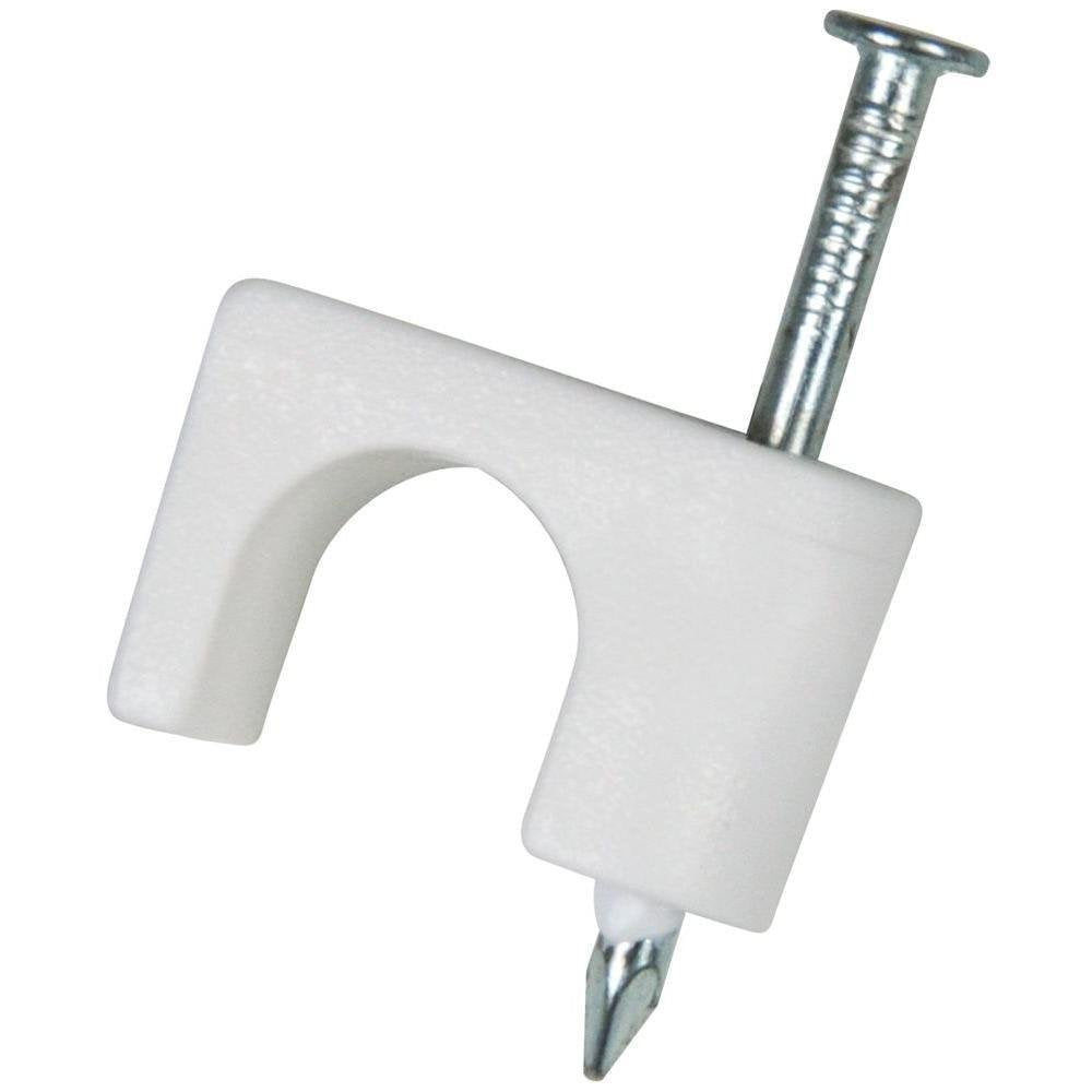 Elegant Casa Clamps For Wire Plastic Circle Cable Clip Hook With Galvanized Metal Nail For Wall Self Wire Holder Organizer Manag