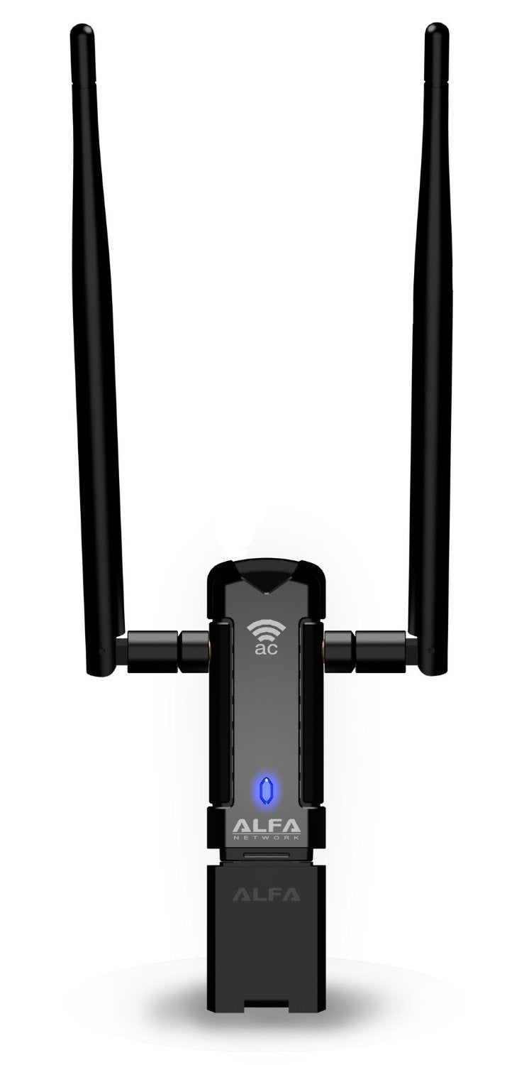 Alfa Network Awus036Ac Long Range Wide Coverage Dual Band Ac1200 Usb Wireless Wi Fi Adapter W/High Sensitivity External Antenna