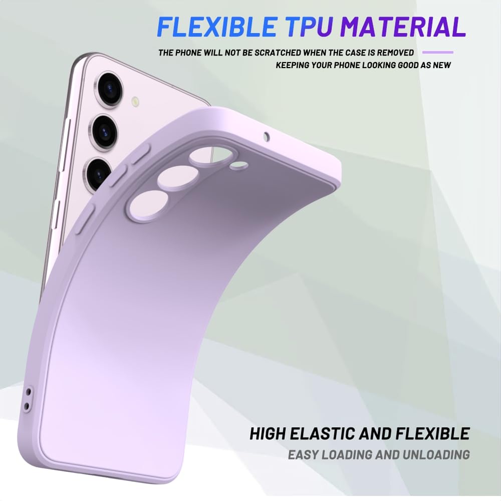 Wogroo For Samsung Galaxy S23 Fe Case Purple, Scratch Resistant With Soft Touch, Slim Thin Phone Cover For Samsung Galaxy S23 Fe
