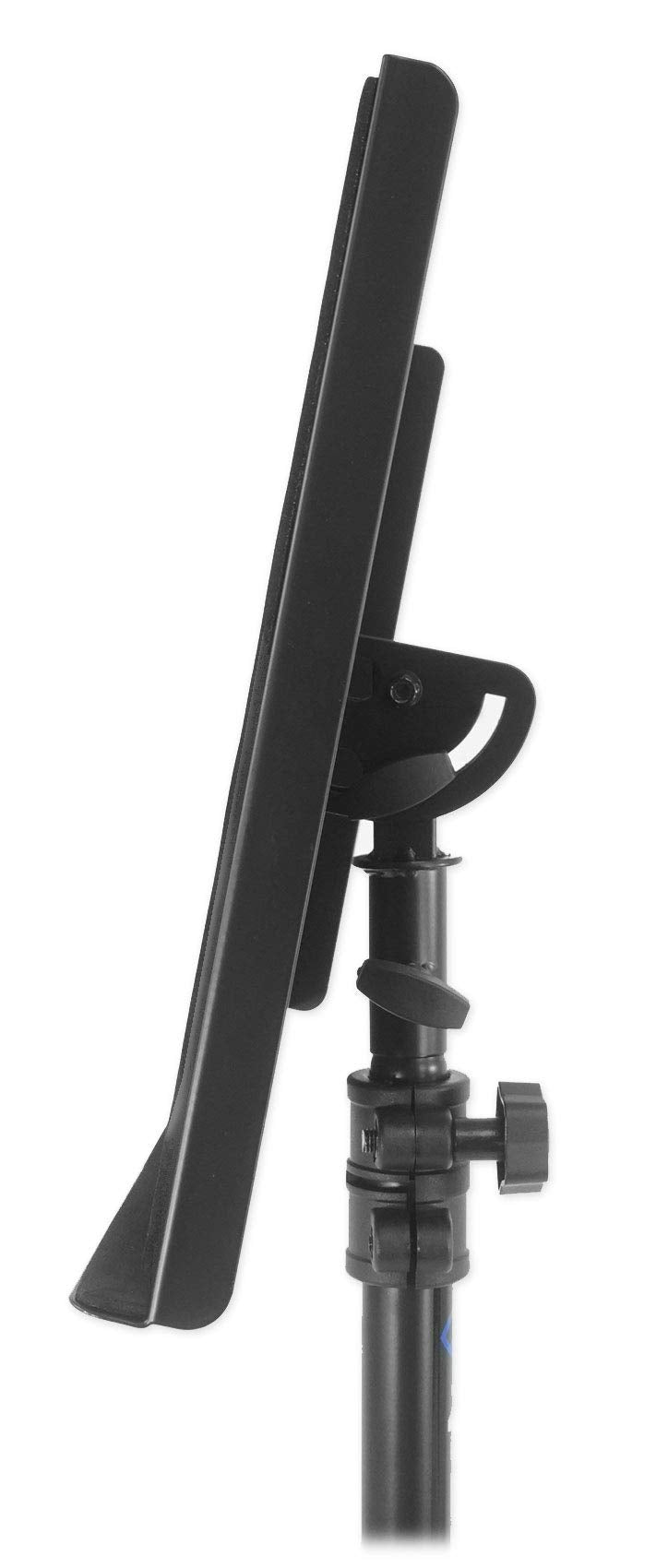 Rockville Rls68 Dual-Tray Laptop/Tablet Stand, Adjustable Height 30-51, Foldable, Portable, For Djs, Presenters, And Musicians