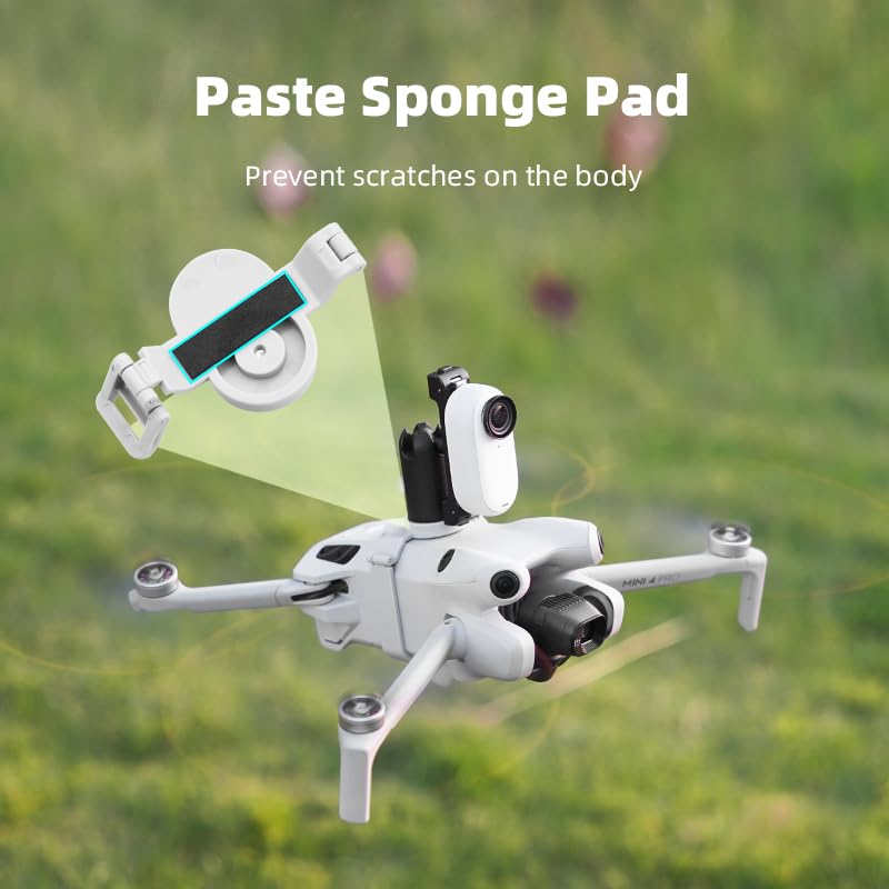 Capart Top Expansion Bracket Camera Mount For Dji Mini 4 Pro, Action Camera Mount Night Flight Strobe Light Holder, With Tripod