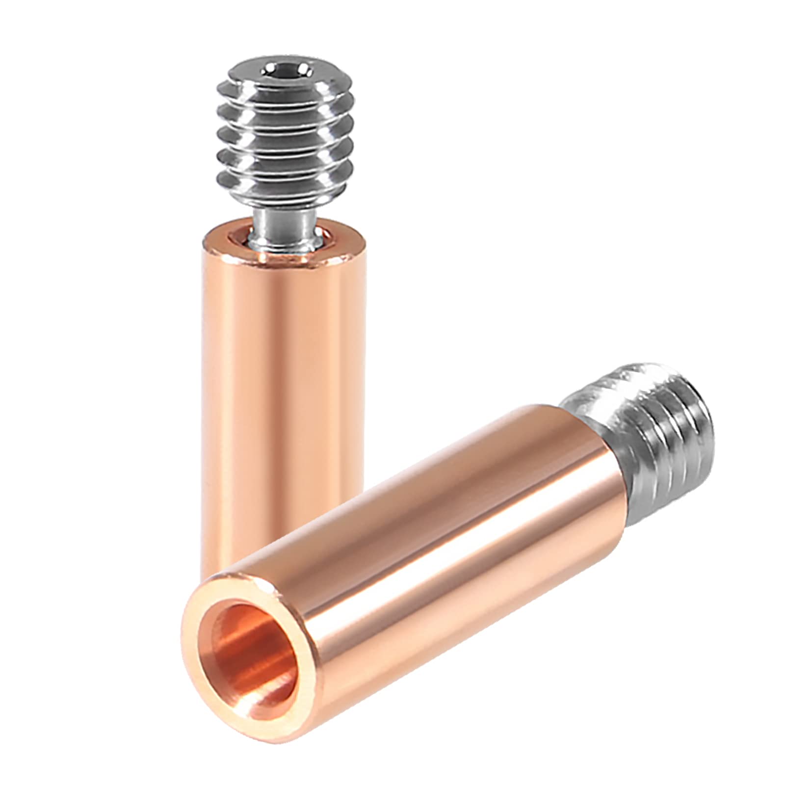 Coliao 5Pcs Cr10 Bi Metal Heatbreak, Upgrade Smooth All Metal Bimetal Copper Titanium Heatbreak High Temperature Throat For Creality 3D Printer Cr10 Ender 3 V2 Ender3 Pro Ender 5 Cs3 S4 S5 Hotend