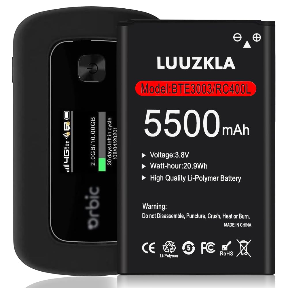 Luuzkla 5500Mah Bte 3003 Battery, (2024 New Upgrade) Replacement For Verizon Orbic Rc400L Orb400Lb Mobi Hotspot, Model No: Bte 3