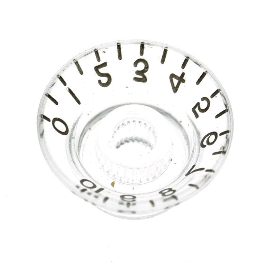 Dopro 4Pcs Usa(Imperial) Lp Guitar Bell Knobs 24 Fine Splines Top Hat Knobs For Usa Les Paul With Cts Pots Clear