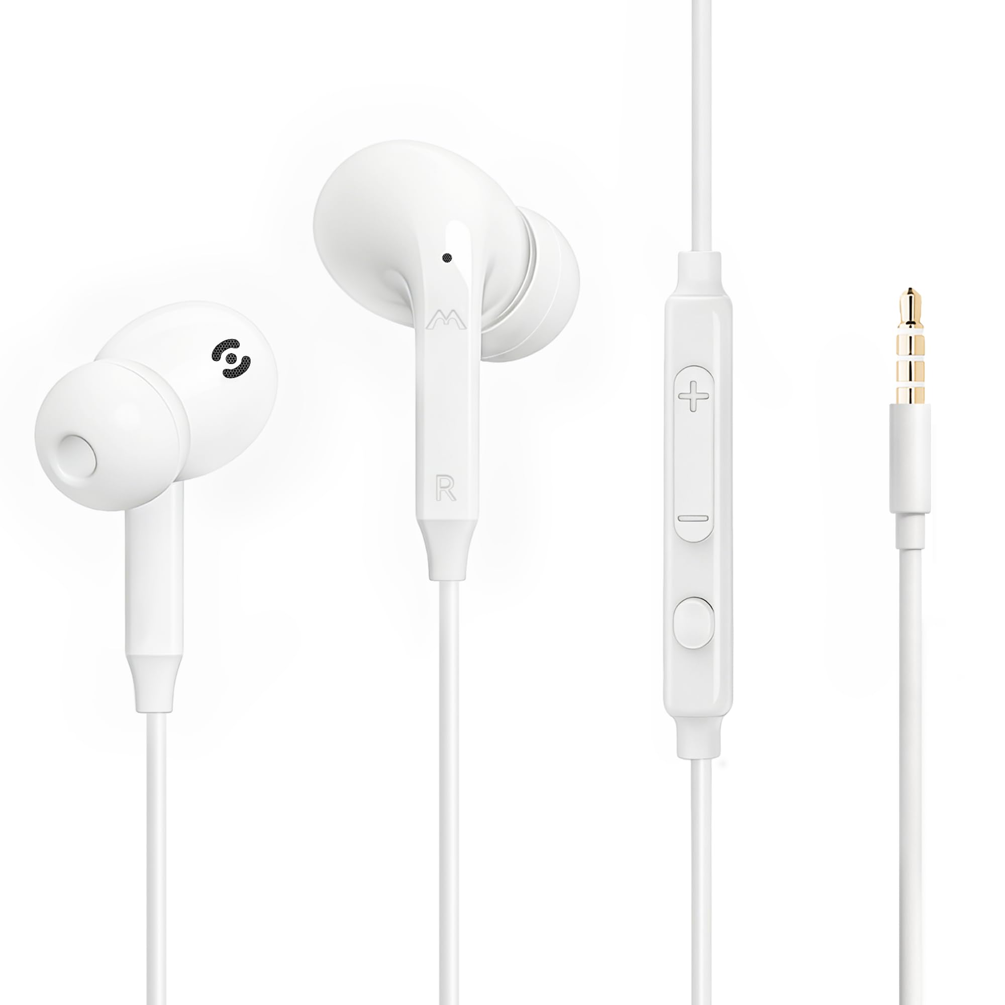 MAS CARNEY Wired Earbuds for School, Kids & iPhone, Passive Noise Isolation