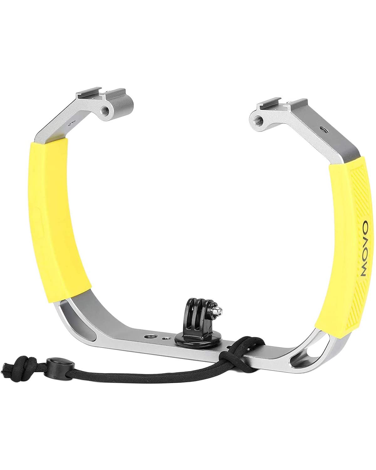 Movo GB-U80 Underwater Diving Rig with Cold Shoe Mounts, Strap - Compatible with GoPro Hero, HERO3, HERO4, HERO5, HERO6, HERO7, 