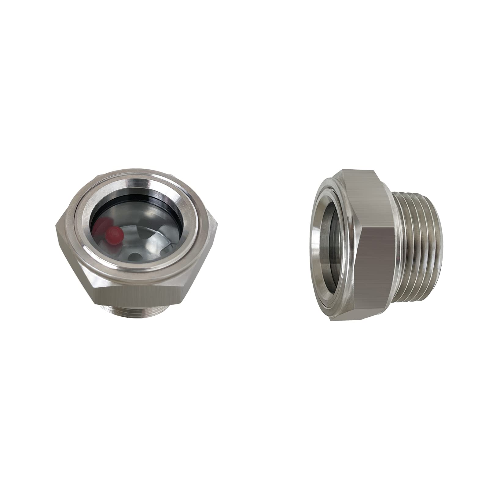 1'' Npt Male Threaded Stainless Steel Sight Glass Oil Liquid Level Gauge Oil Indicator Window Hydraulic Tank Sight Glass For Pum