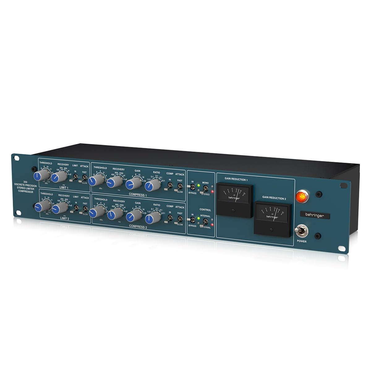 Behringer 369 Classic 2-Channel Precision Stereo Compressor And Limiter With Custom-Built Midas Transformers
