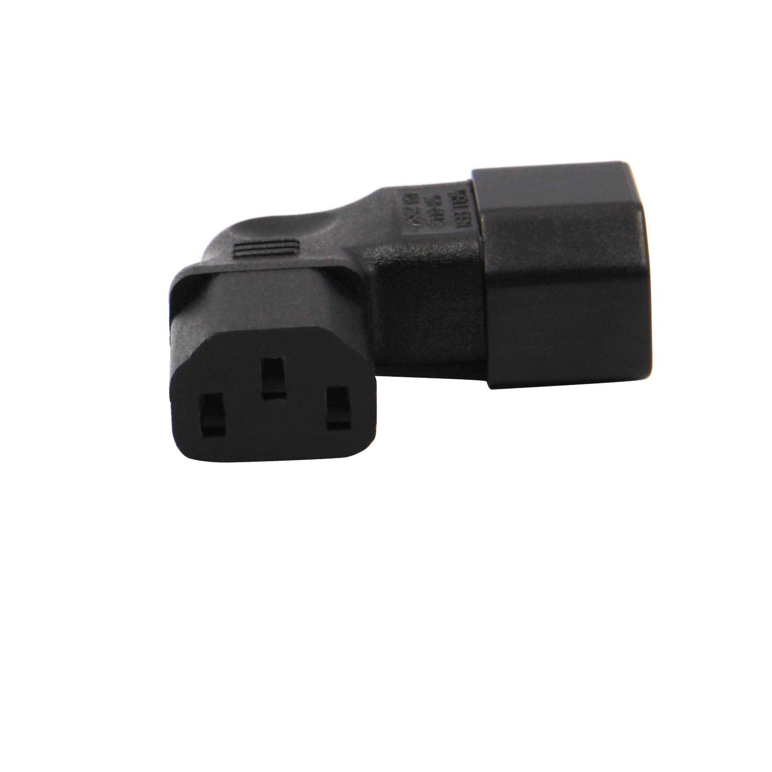 2 Pack Left Angle Iec C14 To C13 Power Adapter Pdu Plug For Lcd Wall Mount Tv