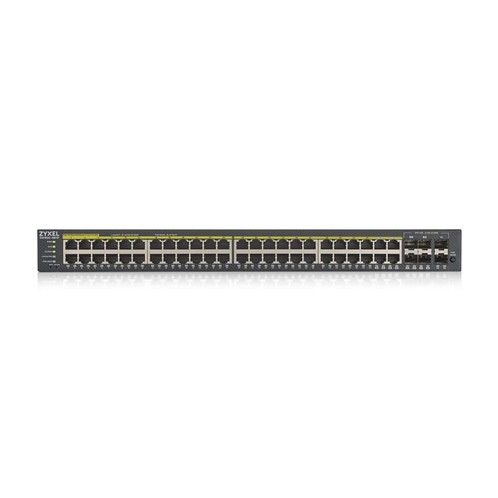 Zyxel 48 Port Gigabit Ethernet High Powered Poe 375W Nebulaflex Smart Managed Switch  4X Rj 45Sfp Ports  802.3At 802.3Af  Metal