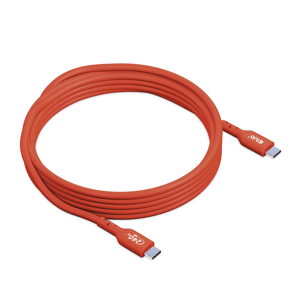 Club 3D CAC-1515 USB2 Type C to Type C Certified Bi-Directional Cable with 240W Charging, 480Mb Data Transmission EPR 4m -13.13f