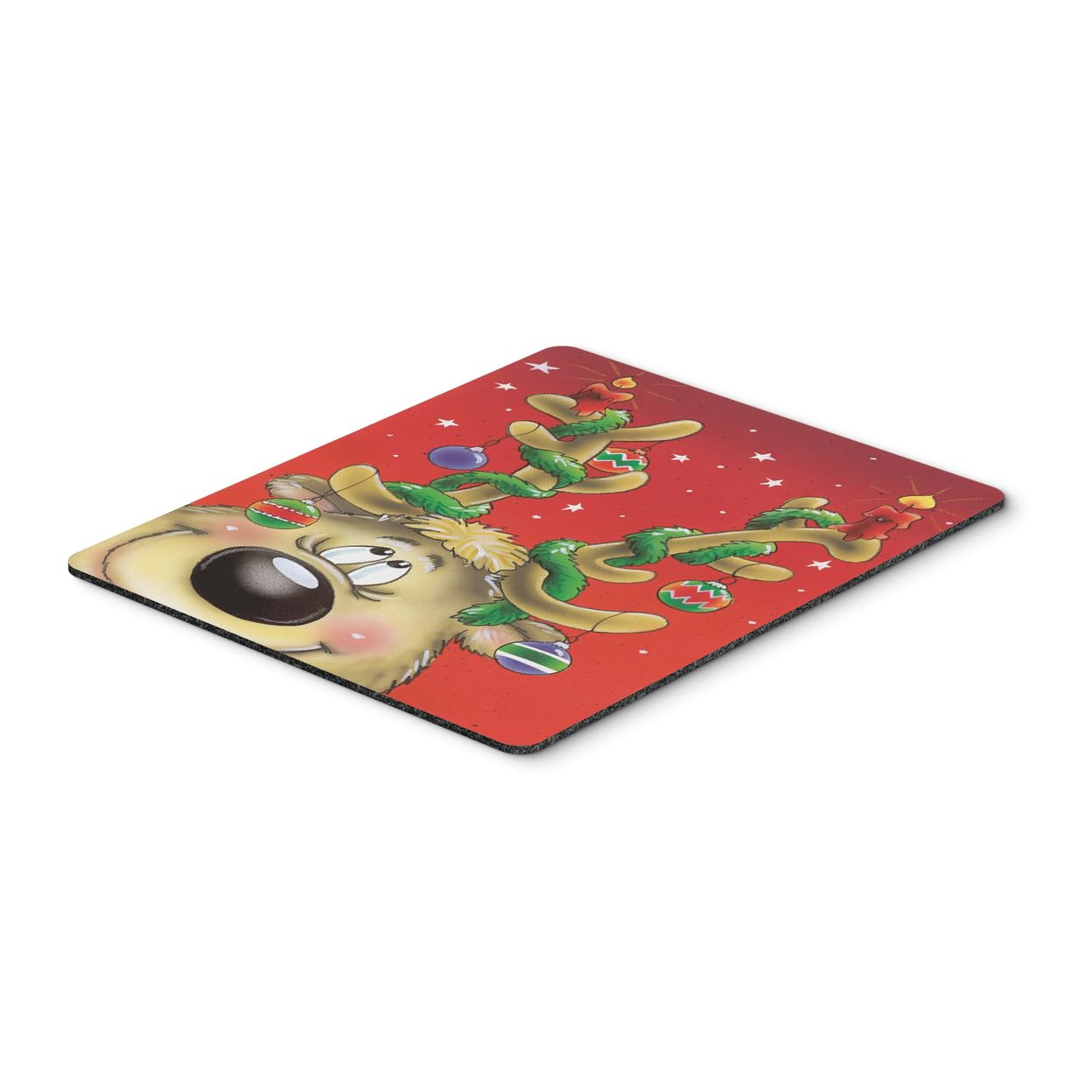 Carolines Treasures AAH7206MP Comic Reindeer with Decorated Antlers Mouse Pad, Hot Pad or Trivet for Home Office Gaming Working