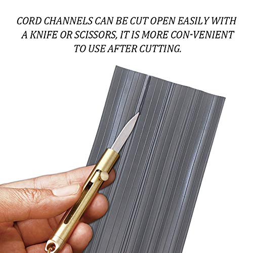 Heavy Duty Floor Cord Cover Cable Protector, 3 Channels Protect Cords And Prevent A Trip Hazard  Conceal Wires At Home, Office,